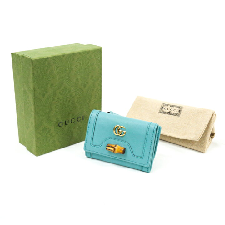 楽天市場】グッチ GUCCI ミディアム ウォレット レザー バンブー 三  