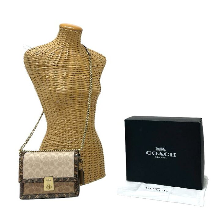 楽天市場】コーチ COACH ハットン パイソン型押し レザー PVC  