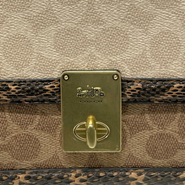 楽天市場】コーチ COACH ハットン パイソン型押し レザー PVC  