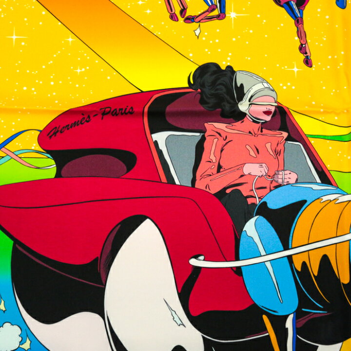 楽天市場】未使用 エルメス HERMES スカーフ カレ90 シルク SPACE  