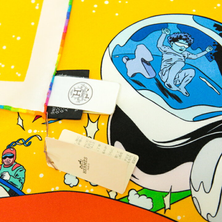 楽天市場】未使用 エルメス HERMES スカーフ カレ90 シルク SPACE  