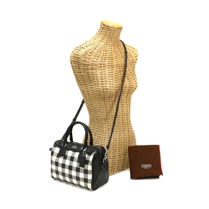 楽天市場】コーチ COACH ミニベネットサッチェル ギンガムチェック 