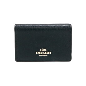 コーチ COACH カードケース レザー 52544 名刺入れ パスケース ビジネス メンズ ブラック 中古 mal01021