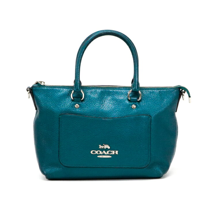 楽天市場】コーチ COACH ミニエマ サッチェル ペプルレザー メタリック  