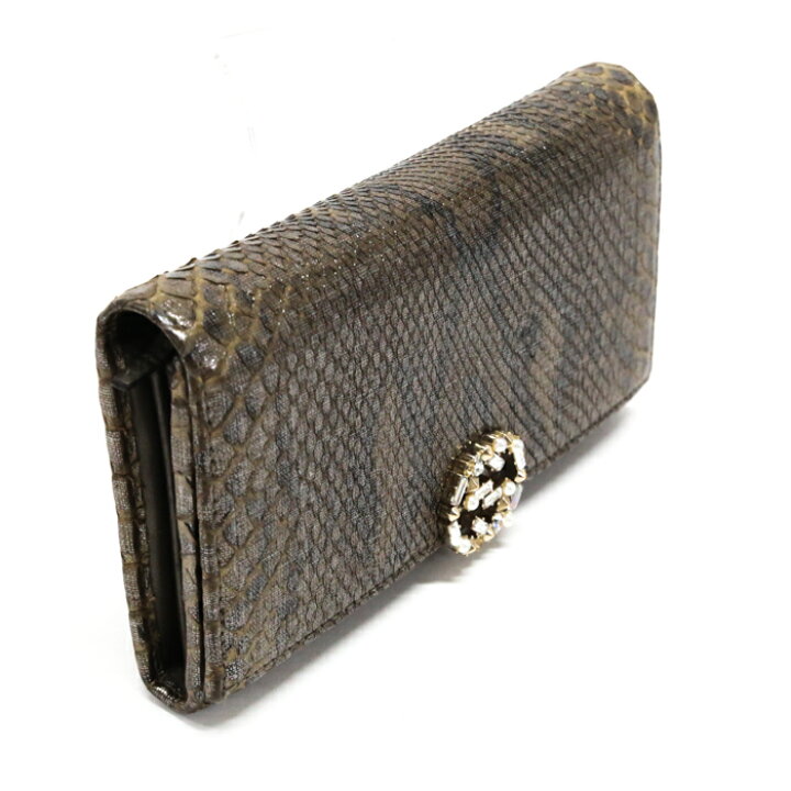 楽天市場】グッチ GUCCI コンチネンタルウォレット パイソン / レザー  