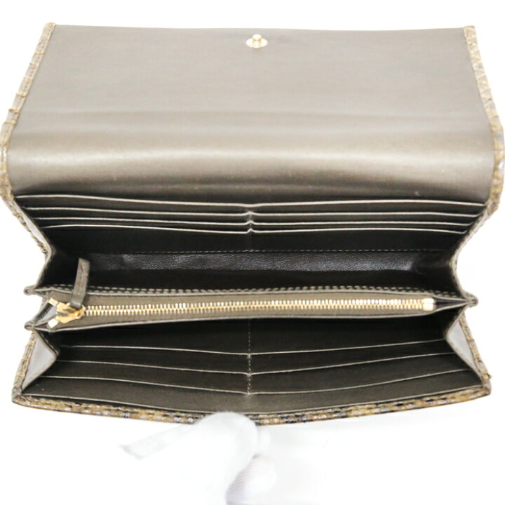 楽天市場】グッチ GUCCI コンチネンタルウォレット パイソン / レザー  