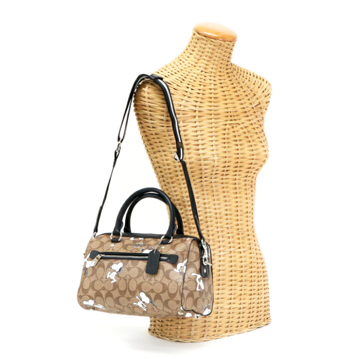 楽天市場】コーチ COACH スヌーピー ローワンサッチェルバッグ レザー  