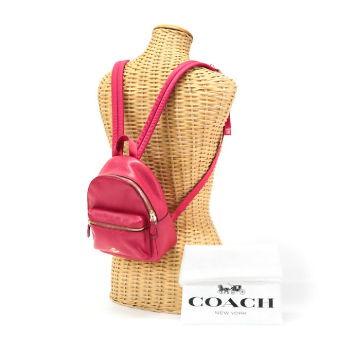 楽天市場】コーチ COACH ミニ チャーリー バックパック ペブルド 