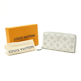 ルイヴィトン LOUIS VUITTON ジッピー ウォレット モノグラム マヒナ レザー M80555 長財布 ラウンドファスナー ロングウォレット レディース メンズ スノー (ホワイト) 美品 中古 man26054