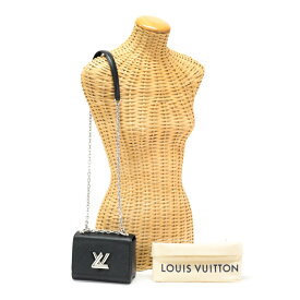 ルイヴィトン LOUIS VUITTON ツイスト MINI (ミニ) エピ (レザー) チェーンショルダー バッグ M56117 ショルダーバッグ 肩掛け 斜め掛け クロスボディ LV ツイスト金具 2WAYバッグ ポシェット レディース ノワール (ブラック) / シルバー 中古 mao06012