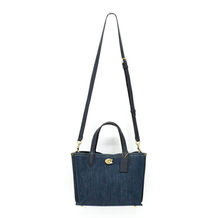 楽天市場】コーチ COACH ウィロウ トート2 デニム レザー GD金具 CA109  