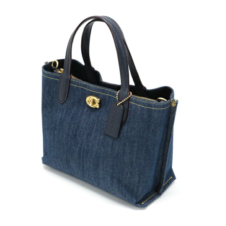 楽天市場】コーチ COACH ウィロウ トート2 デニム レザー GD金具 CA109  