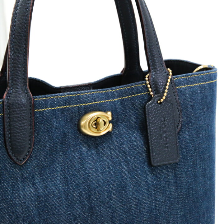 楽天市場】コーチ COACH ウィロウ トート2 デニム レザー GD金具 CA109  