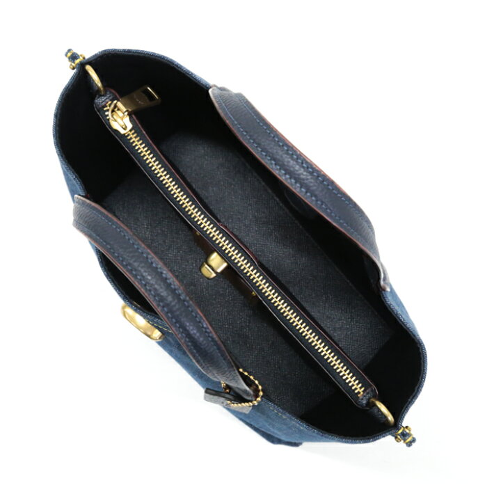 楽天市場】コーチ COACH ウィロウ トート2 デニム レザー GD金具 CA109  