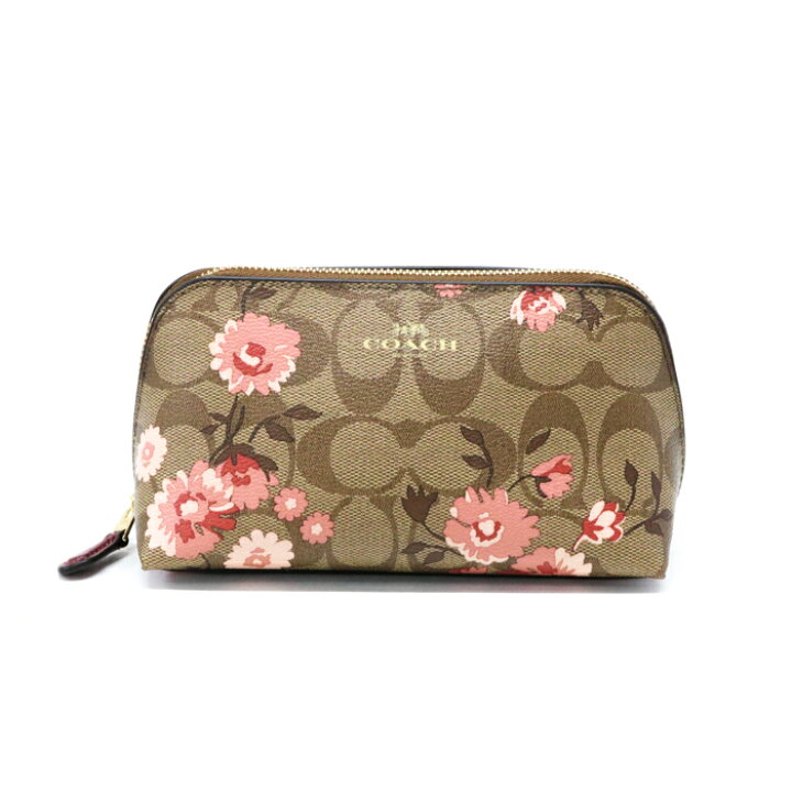 楽天市場】コーチ COACH ポーチ レザー PVC シグネチャー フローラル 