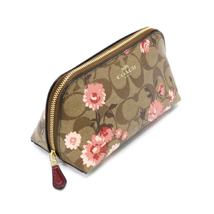 楽天市場】コーチ COACH ポーチ レザー PVC シグネチャー フローラル 