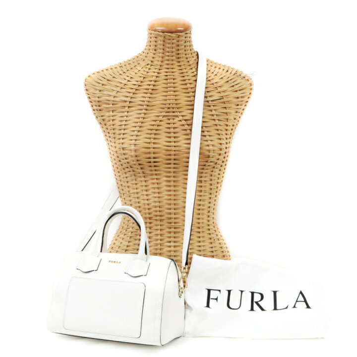 極美品】FURLA アルバ 2way ミニボストンバッグ ショルダーバッグ  