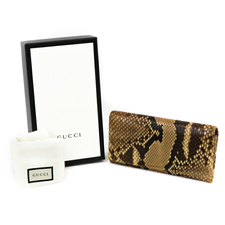 楽天市場】グッチ GUCCI コンチネンタルウォレット パイソン (レザー  