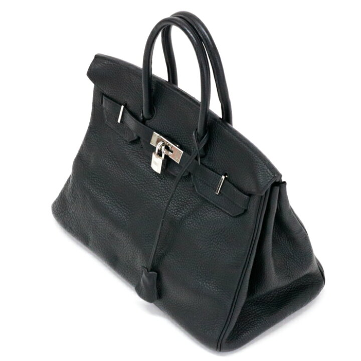 エルメス HERMES バーキン35 □K刻印 ブラック シルバー金具 トリヨン 
