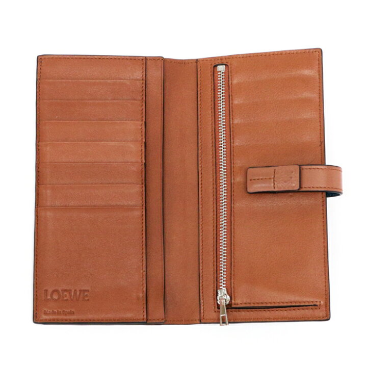 ロエベ 財布 ミディアム バーティカル ウォレット ec-23635 キャメル  