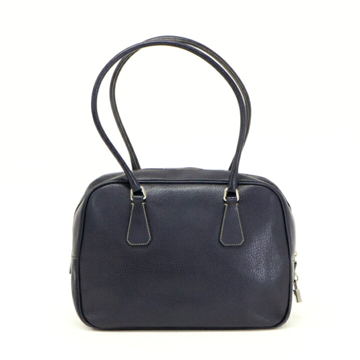 楽天市場】プラダ PRADA ハンドバッグ レザー 三角ロゴ プレート 