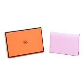 未使用・展示品 エルメス HERMES カルヴィ デュオ エプソン (レザー) SV金具 B刻印 カードケース コインケース コンパクトウォレット 二つ折り財布 ミニ財布 マルチケース レディース モーヴシルベストル (ピンク) maq15012