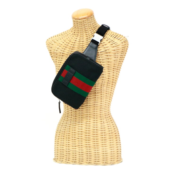 楽天市場】グッチ GUCCI ボディバッグ テクノキャンバス / レザー 