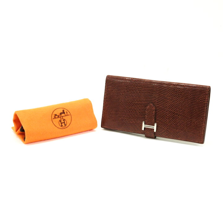 楽天市場】エルメス HERMES ベアン クラシック リザード (レザー 