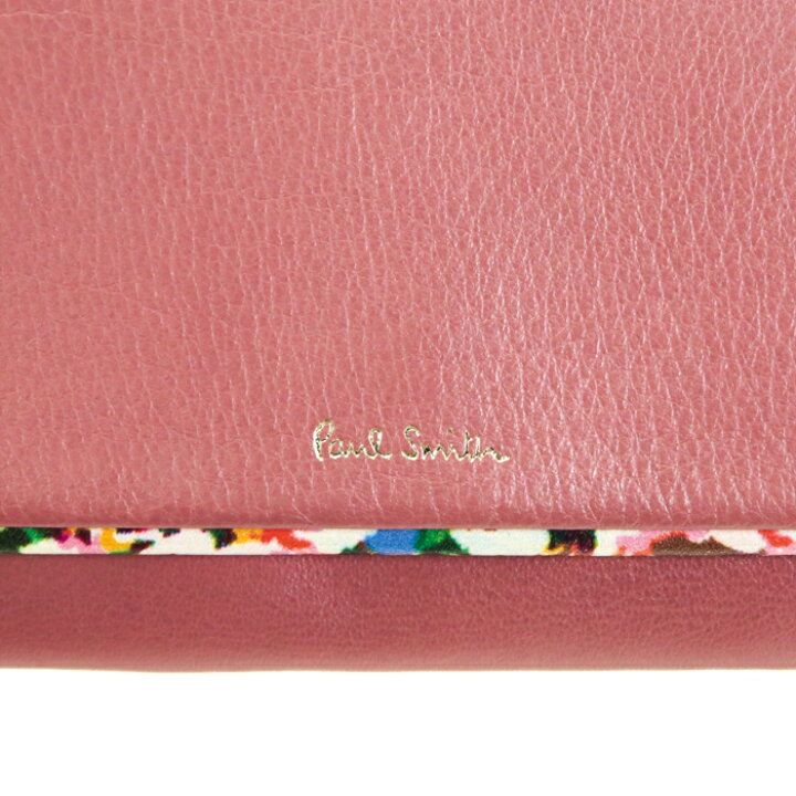 ポールスミス Paul Smith マーガレット プリント トリム レザー 