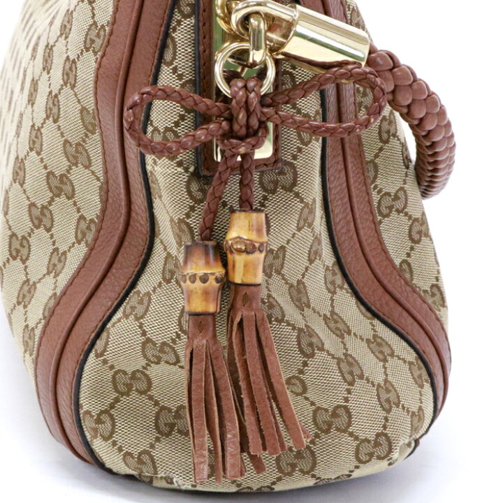 楽天市場】グッチ GUCCI バンブー ワンショルダーバッグ GGキャンバス 
