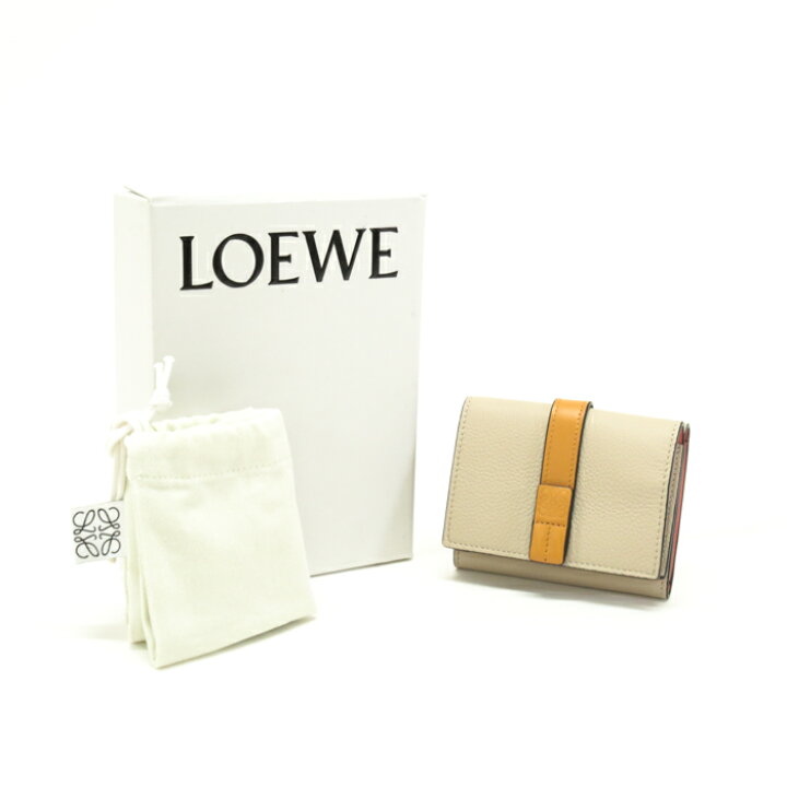 楽天市場】ロエベ LOEWE トライフォールド ウォレット ソフトグレイン  