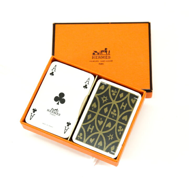 楽天市場】エルメス HERMES ミニトランプ 2個セット H柄 カードゲーム 