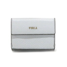 フルラ FURLA バビロン (BABYLON) S ミニ グレインカーフスキン (レザー) PCY9UNO 三つ折り財布 スモールウォレット コンパクトウォレット ミニ財布 コインケース レディース メンズ ライトグレー 美品 中古 may06004