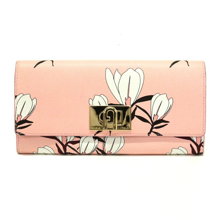 楽天市場】フルラ FURLA 長財布 PVC / レザー アーチロゴ マグノリア柄  