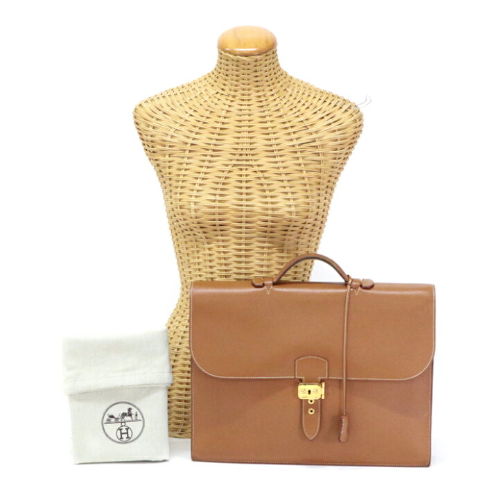 楽天市場】エルメス HERMES サックアデペッシュ38 クシュベル (レザー 