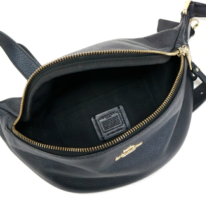 楽天市場】コーチ COACH ボディバッグ ウエストポーチ ペブルド レザー 