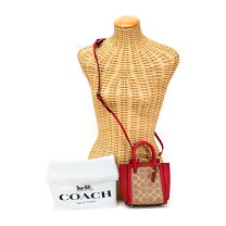 COACH トループ シグネチャー バッグ PVC レザー ベージュ 2WAY