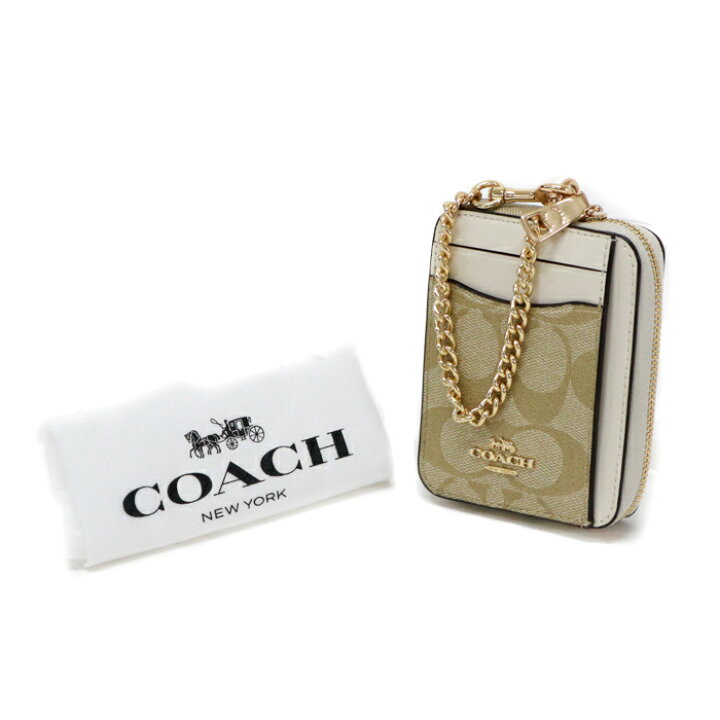 楽天市場】コーチ COACH ジップ カード ケース シグネチャー 