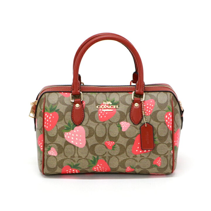 楽天市場】コーチ COACH ローワン サッチェル ストロベリー プリント 