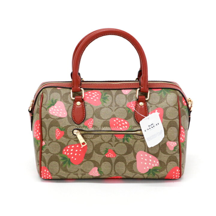 楽天市場】コーチ COACH ローワン サッチェル ストロベリー プリント  