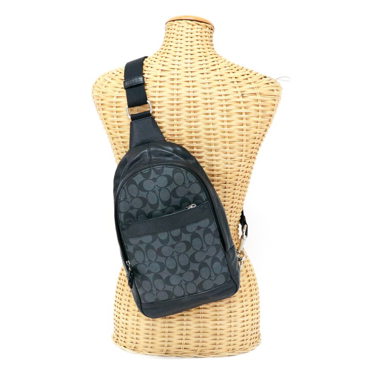 楽天市場】コーチ COACH チャールズ パック ボディバッグ PVC レザー  