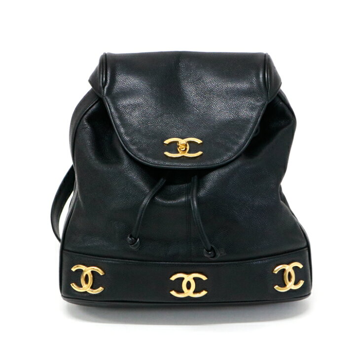 楽天市場】シャネル CHANEL トリプルココ バックパック キャビアスキン 