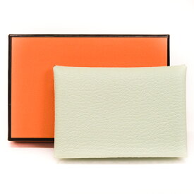 【Nランク】 エルメス HERMES カルヴィ デュオ ヴェルソ シェーブル (レザー) SV金具 バイカラー B刻印 2023年 カードケース 二つ折り財布 レディース ヴェールフィズ (ライトグリーン) / ミント (グリーン) 正規品 未使用 展示品 中古 mbj26025