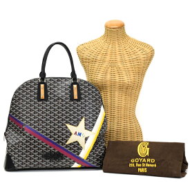 【Bランク】 ゴヤール GOYARD ヴァンドーム ゴヤールディンキャンバス (PVC) / レザー ヘリンボーン トートバッグ ボストンバッグ トラベルバッグ レディース メンズ ブラック / ブラウン 正規品 中古 mbk11005