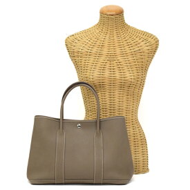 【Bランク】 エルメス HERMES ガーデンパーティ PM 36 エトゥープ (グレージュ) ネゴンダ (レザー) SV金具 □K刻印 2007年 トートバッグ ハンドバッグ 手提げかばん レディース エトゥープ (グレージュ) 正規品 中古 mbk29003