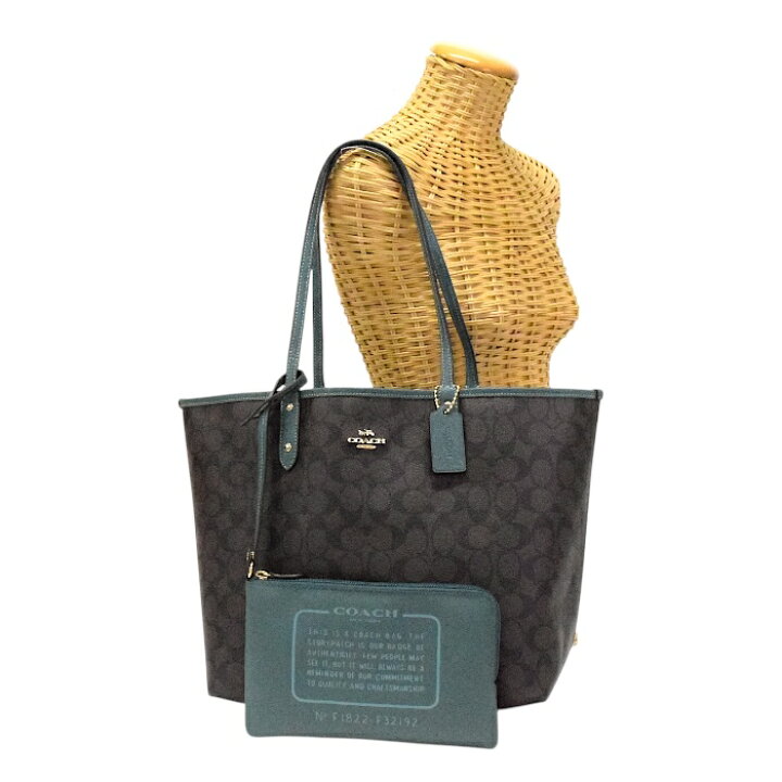 楽天市場】【SAランク】 コーチ COACH リバーシブル シティトート PVC 