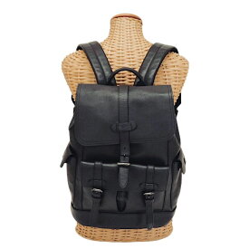 【ABランク】 コーチ COACH バッグパック スムースレザー F88870 デイパック バックパック リュック メンズ ブラック 正規品 中古 mbn19002