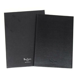 【Aランク】 ベルルッティ Berluti ノートブック レザー ノート メモ帳 非売品 限定商品 ノベルティ ビジネス メンズ レディース ユニセックス ブラック 正規品 美品 中古 mbl26008