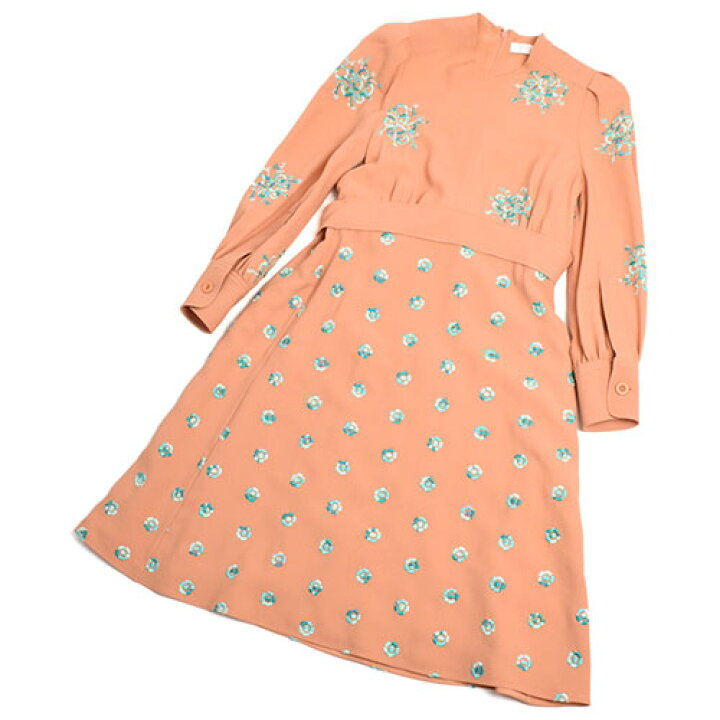 楽天市場 極美品 クロエ Chloe ワンピース ドレス ミニ 長袖 花柄 刺繍 Aライン ひざ丈 レディース ピーチブルーム ピンク ベージュ 34 Xs 美品 中古 ユーズド P Eg012 P O S H Online Store 楽天市場店