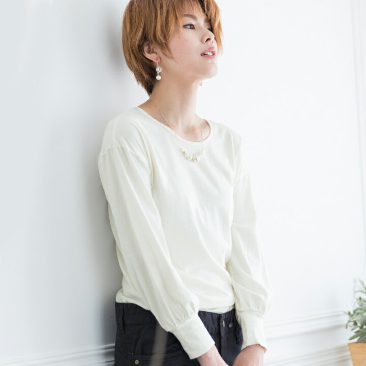 楽天市場】カットソー 長袖 レディース トップス Tシャツ インナー 